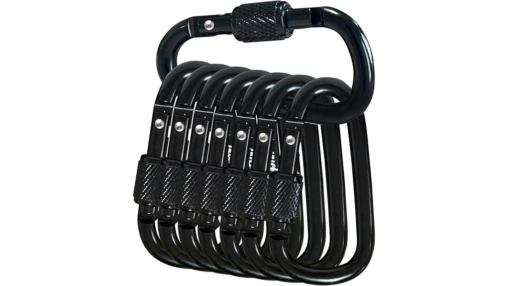 d shaped mini screw carabiners