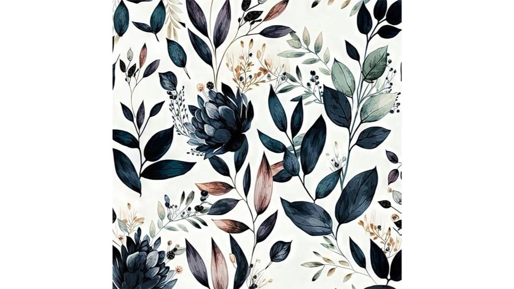 dark blue yellow leaf wallpaper