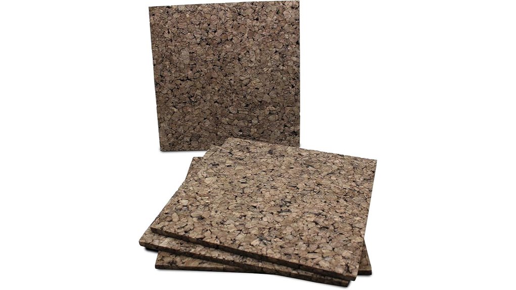 dark brown cork wall tiles