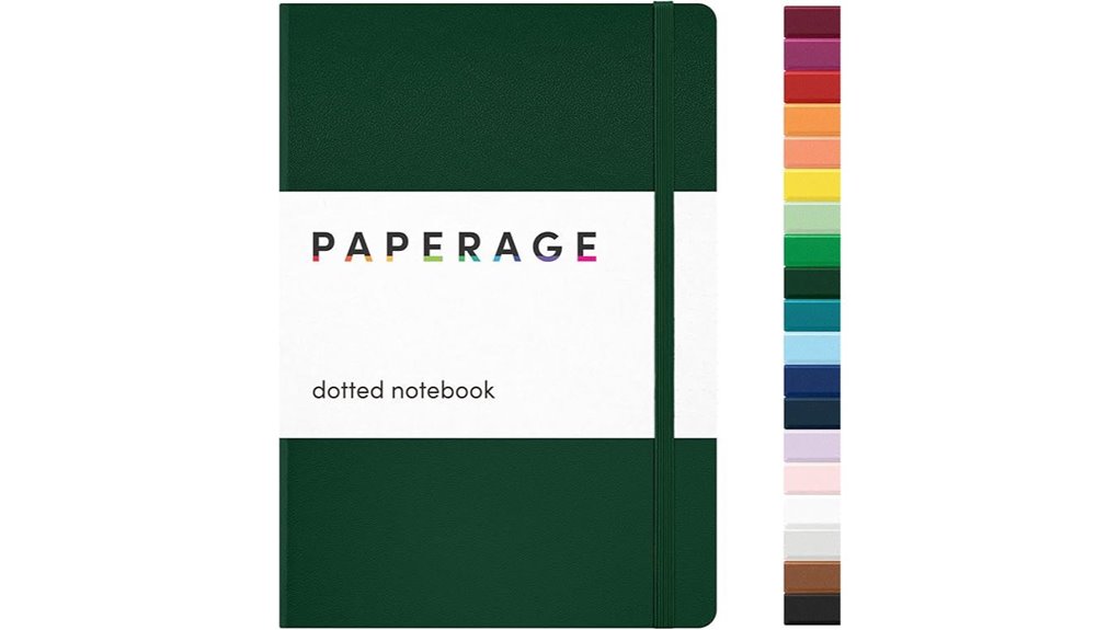 dark green dotted hardcover journal