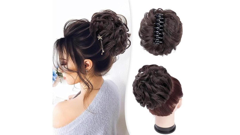 darkest brown claw clip