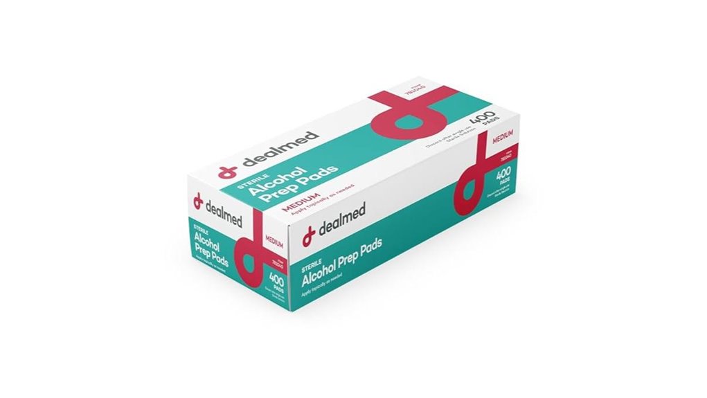 dealmed 400 antiseptic alcohol wipes