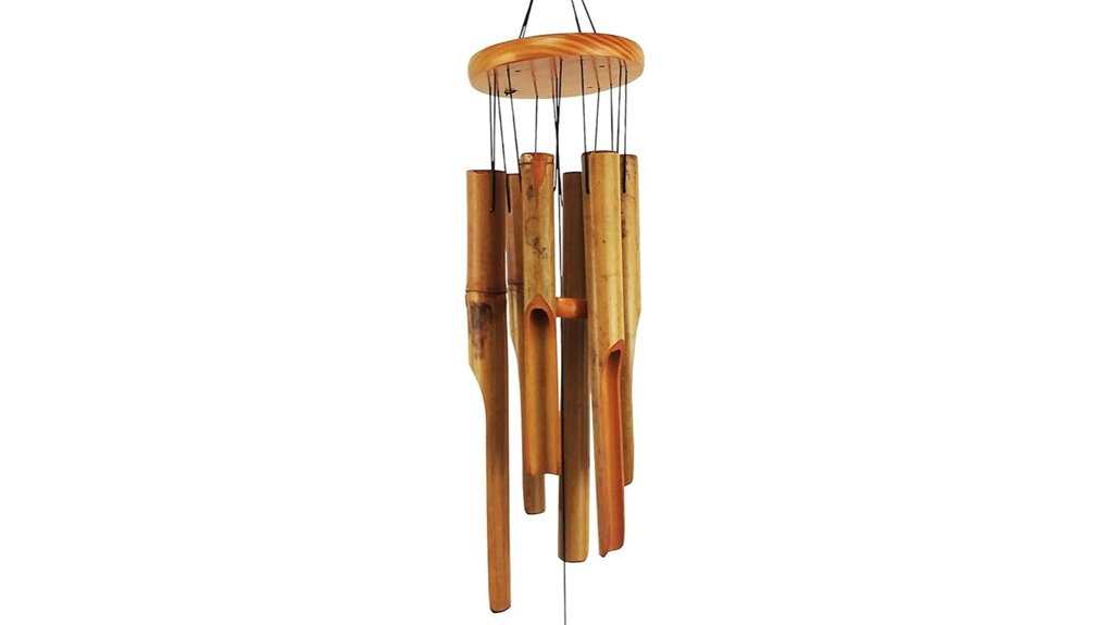 deep toned bamboo outdoor windchimes