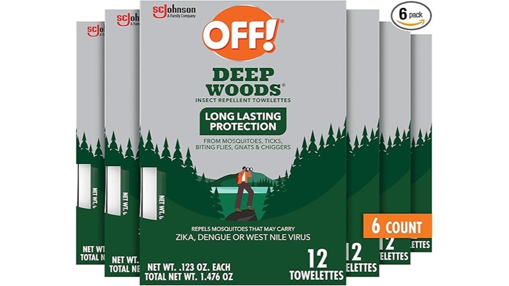 deep woods insect repellent towelettes