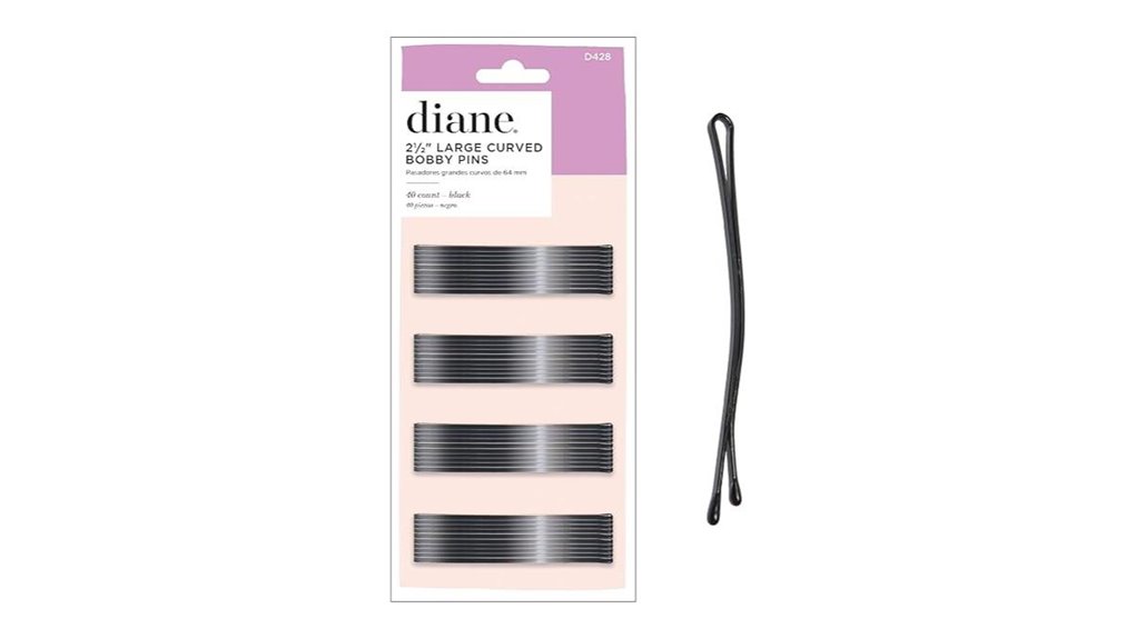 diane curved black bobby pins