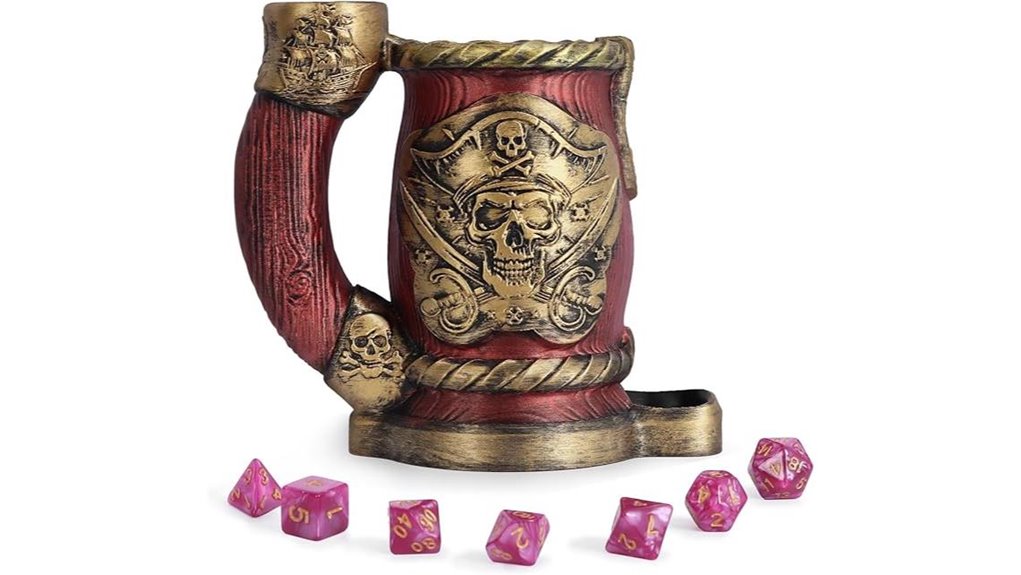dice tower mug with seven piece