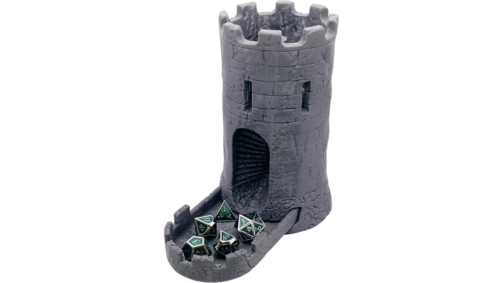 dice tower with storage tray