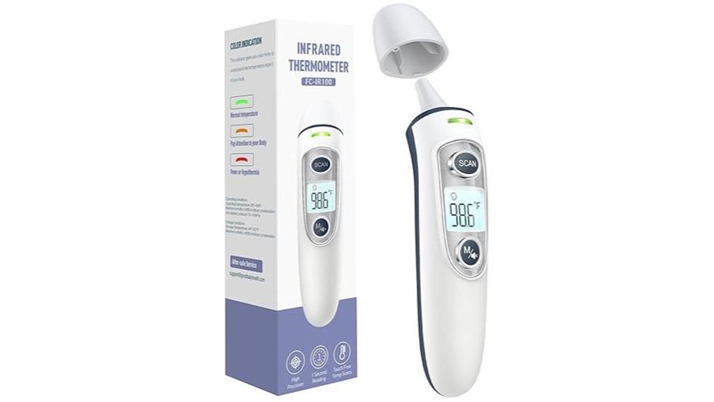 digital 2 in 1 ear forehead thermometer