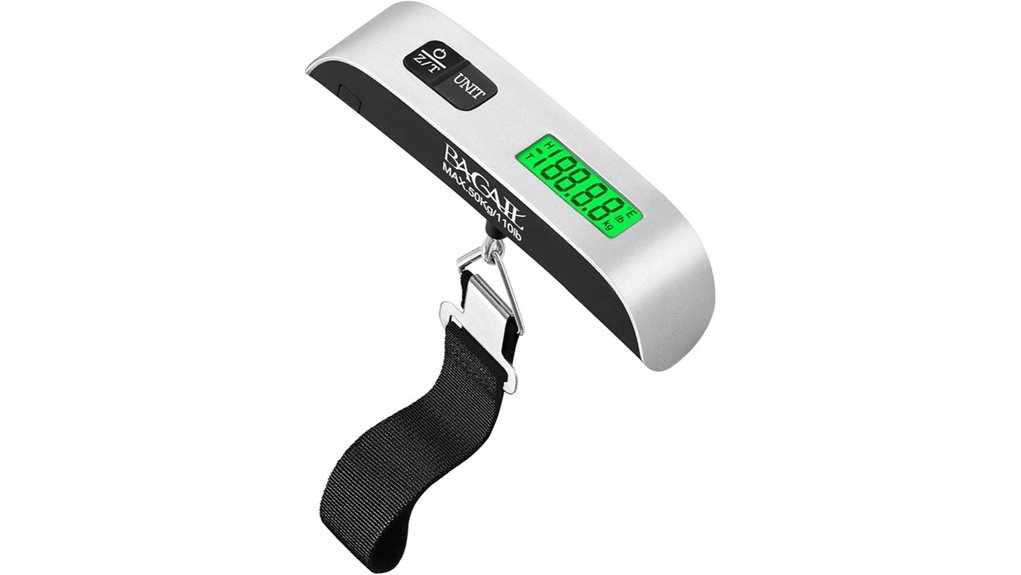 digital backlit hanging luggage scale