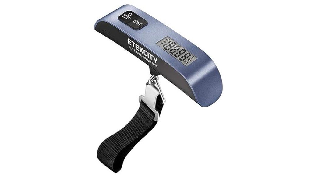 digital luggage scale with thermometer