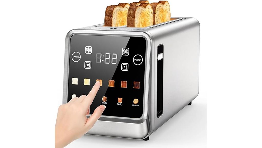 digital stainless steel toaster