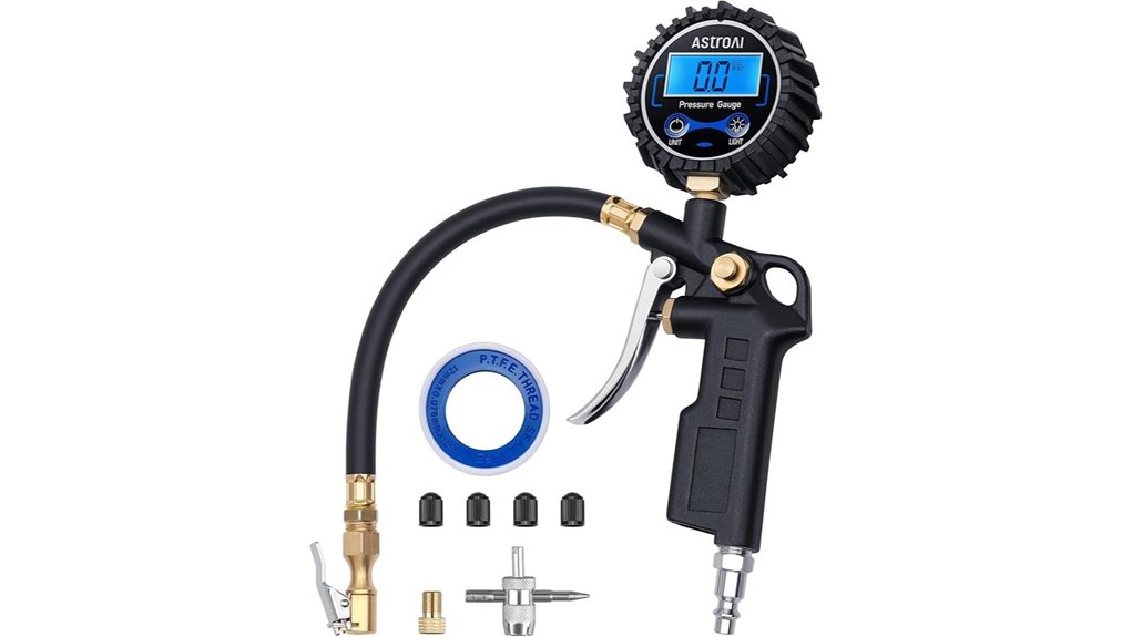 digital tire pressure inflator gauge