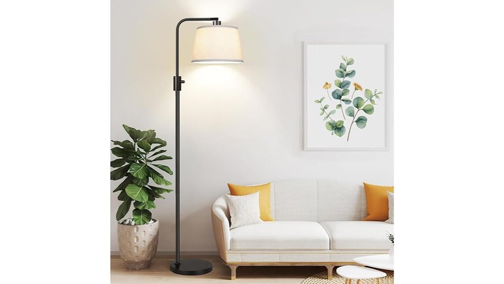 dimmable led arched floor lamp
