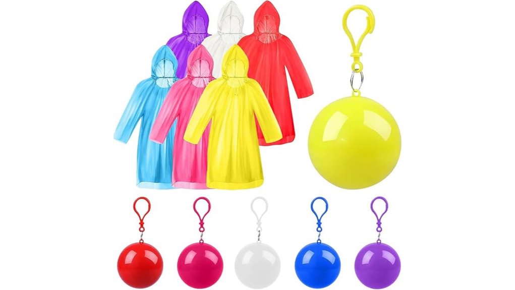 disposable emergency rain ponchos set