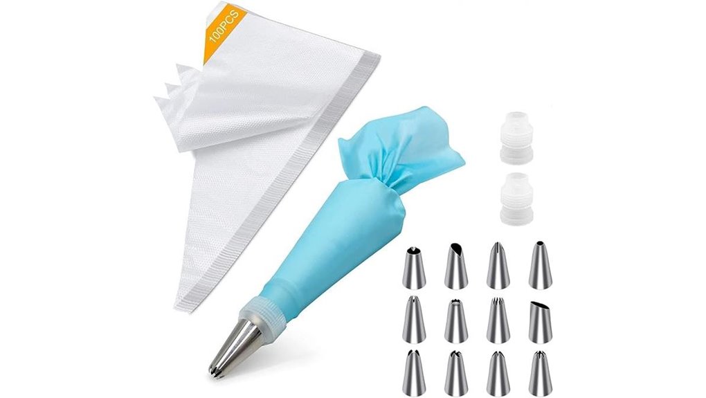 disposable piping bags with tips