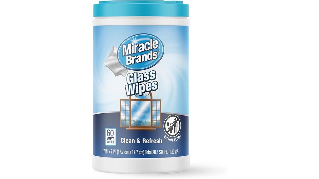 disposable streak free glass wipes