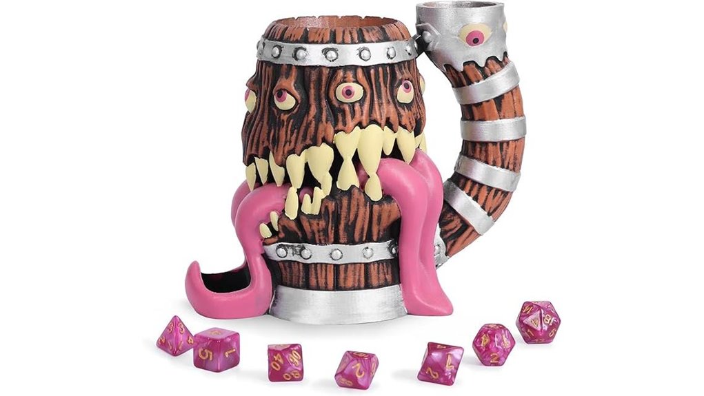 dnd dice tower mug set