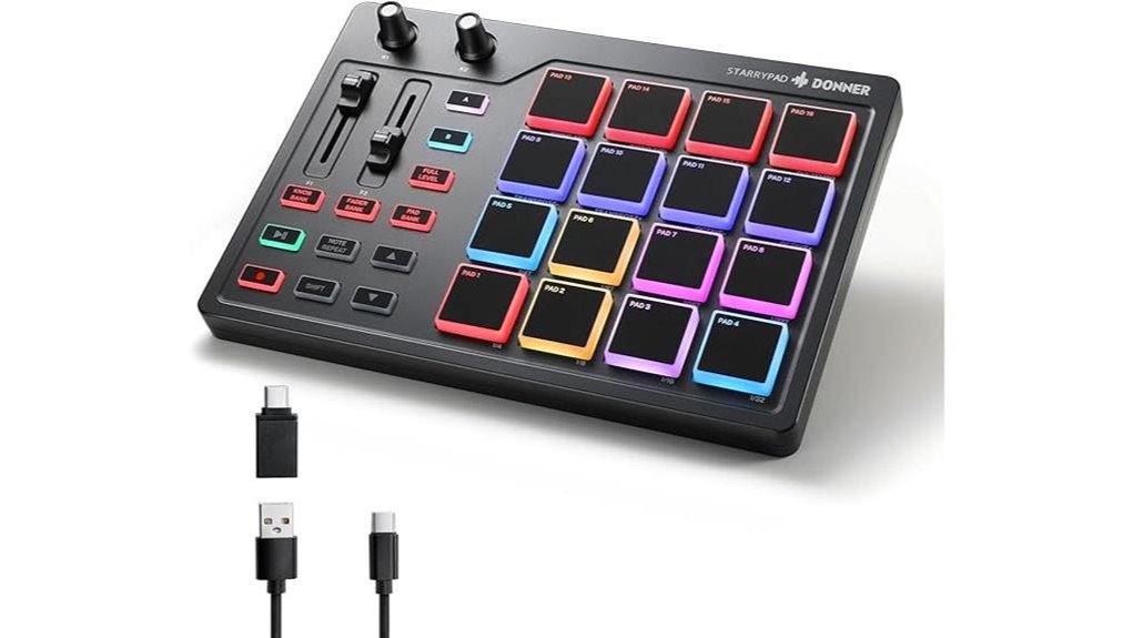 donner starrypad midi pad controller