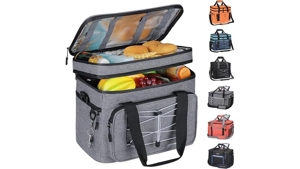 double deck collapsible soft cooler