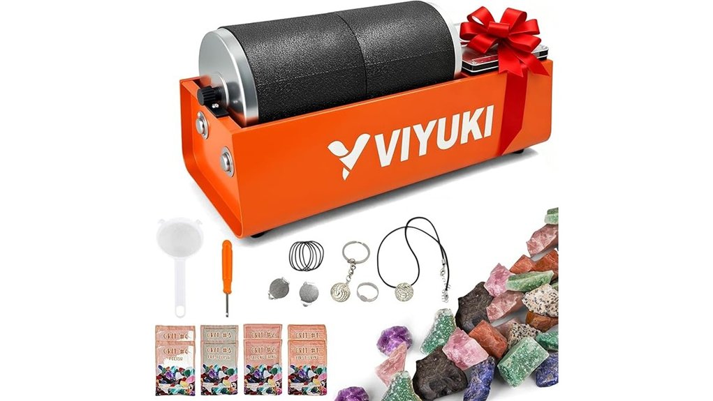 double drum six pound rock tumbler