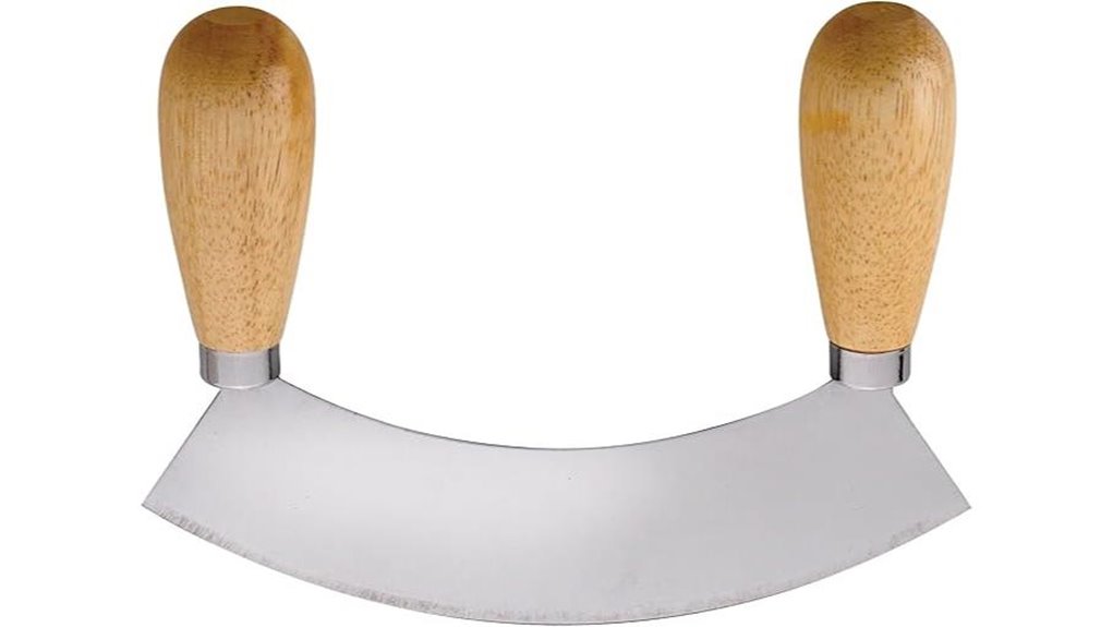 double handled rocking mezzaluna chopper