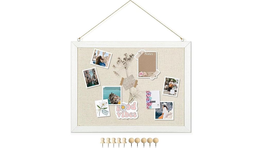 double sided cork linen bulletin