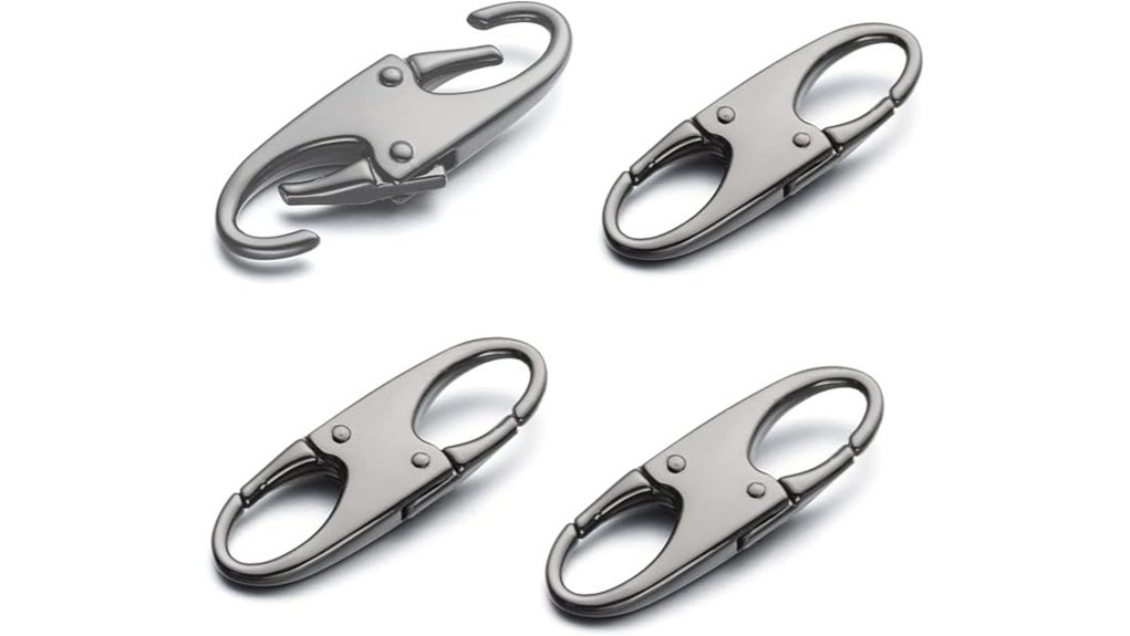 double small carabiner zipper pull