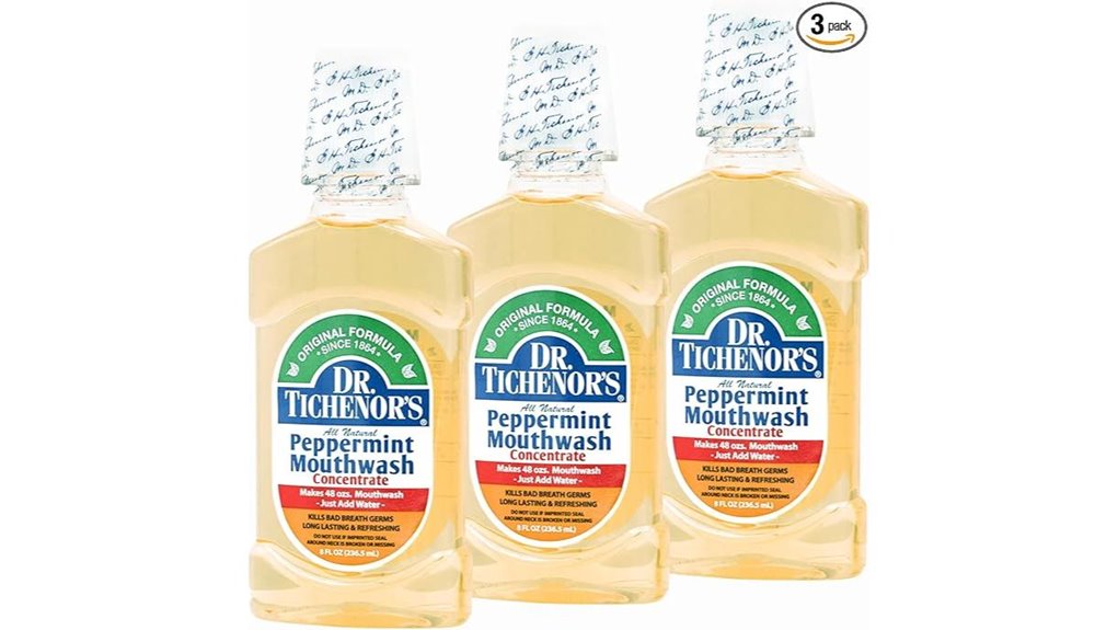 dr tichenor peppermint mouthwash concentrate