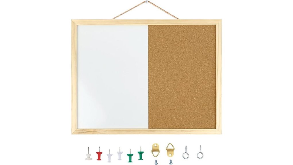 dry erase cork bulletin board