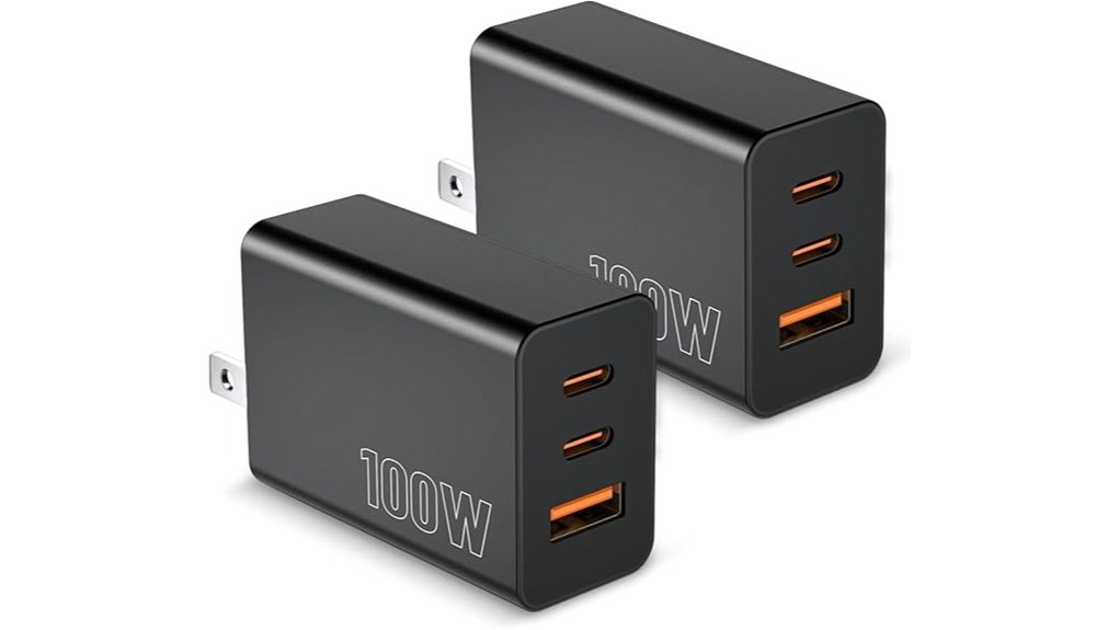 dual 100w gan usb c chargers