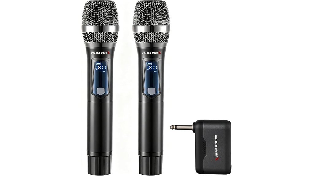 dual 2 4ghz rechargeable microphones