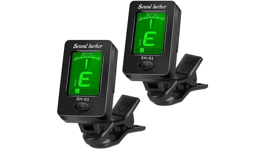 dual clip on instrument tuners