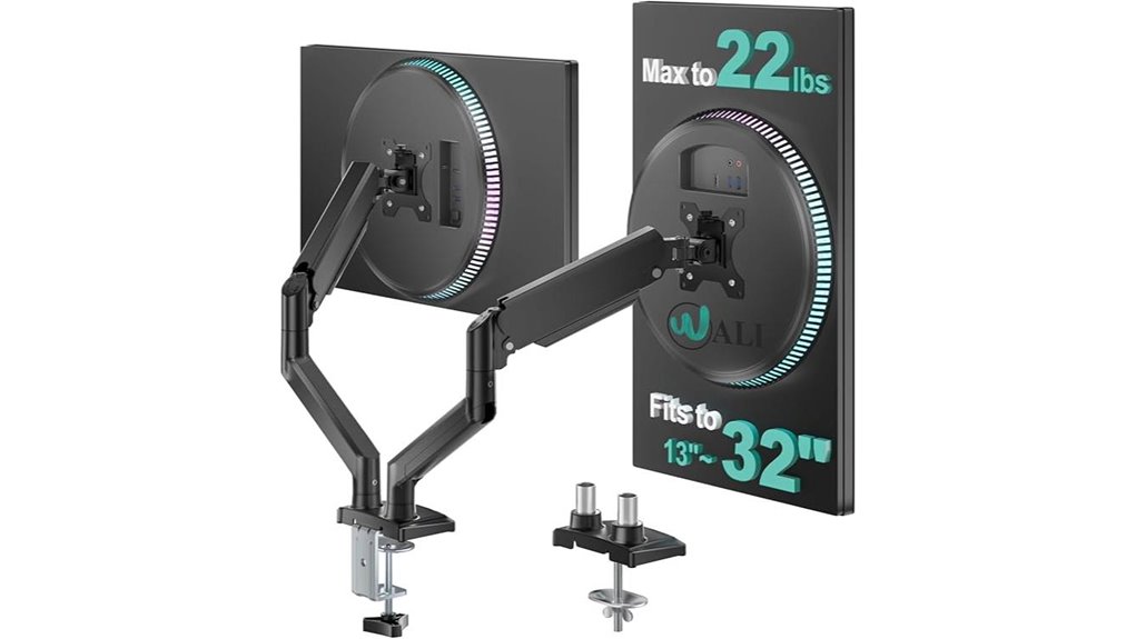 dual monitor stand adjustable