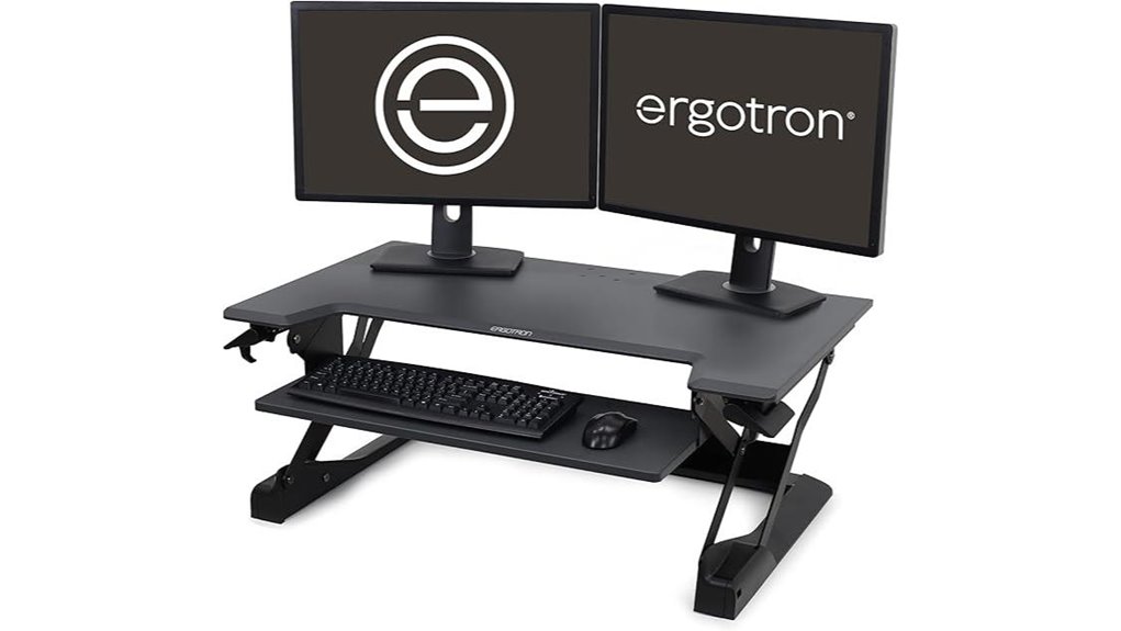 dual monitor standing desk converter