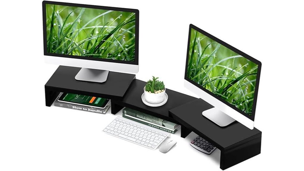 dual monitor tavr riser stand