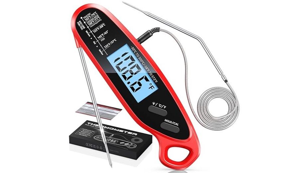 dual probe digital instant read thermometer