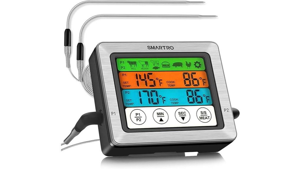 dual probe digital meat thermometer