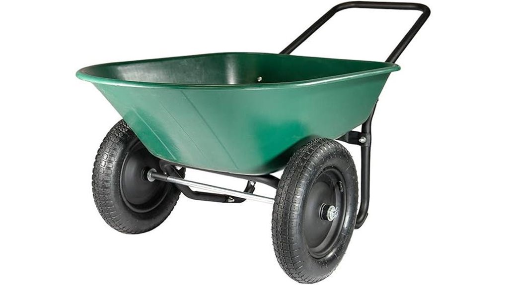 dual wheel yard garden cart