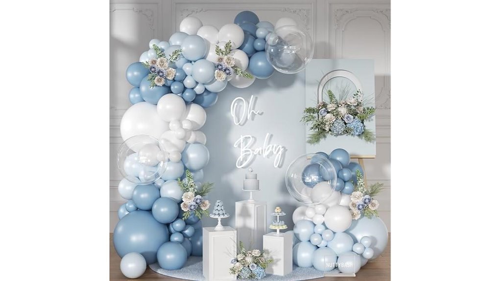 dusty blue balloon arch kit