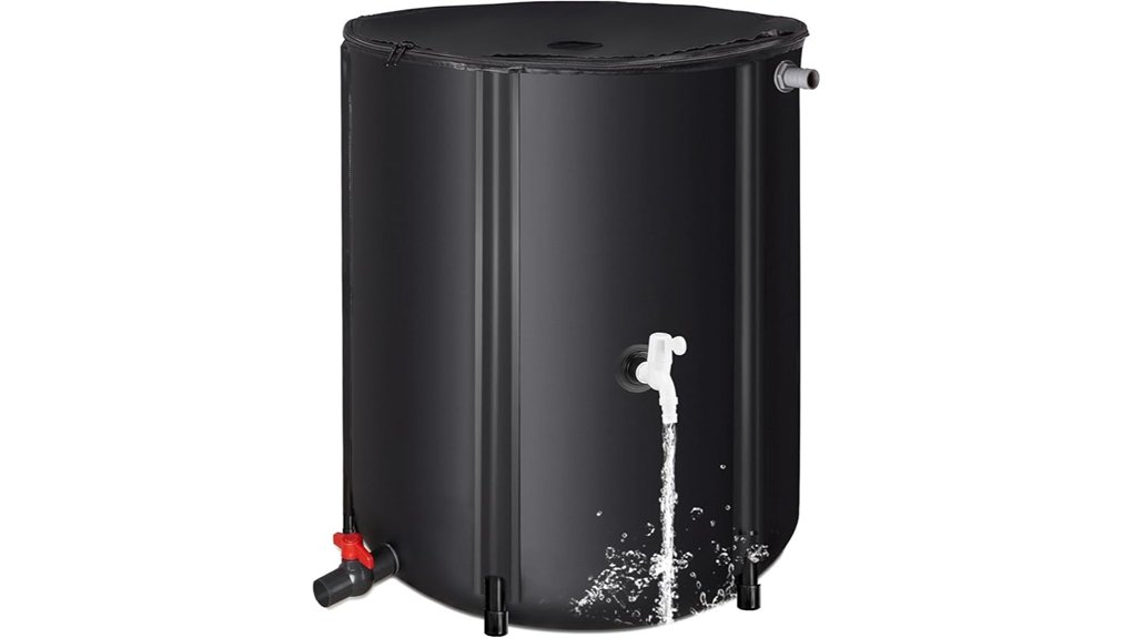 eco friendly 52 gallon rainbarrel with spigot