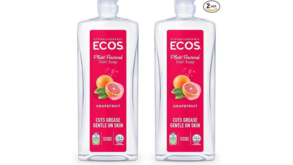 eco friendly grapefruit dish soap pack