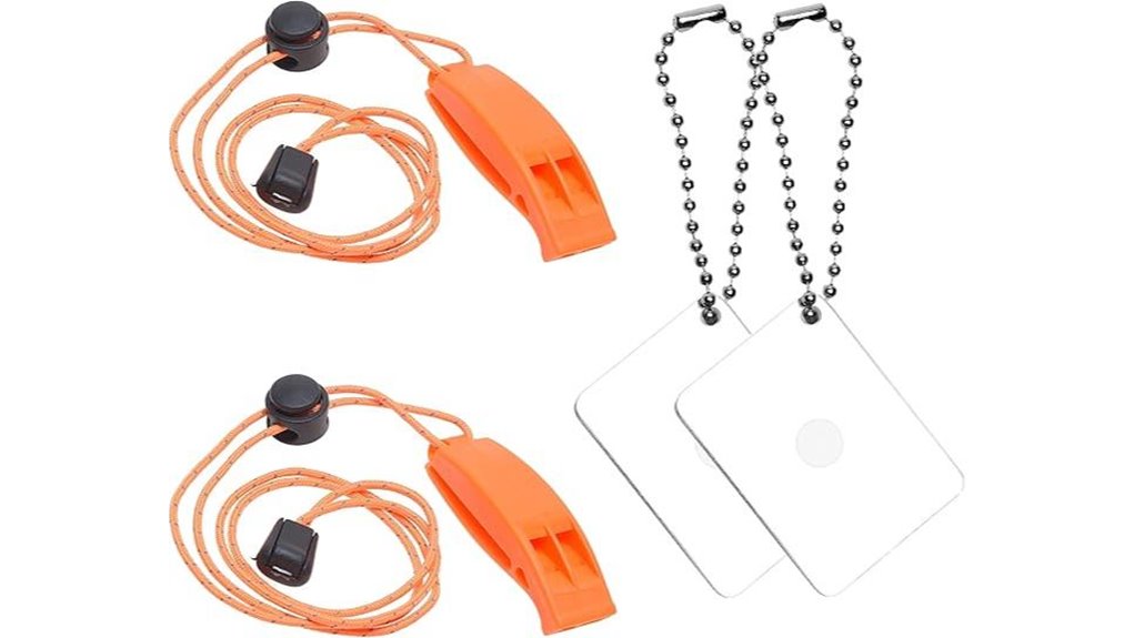 eco friendly survival whistle mirror kit