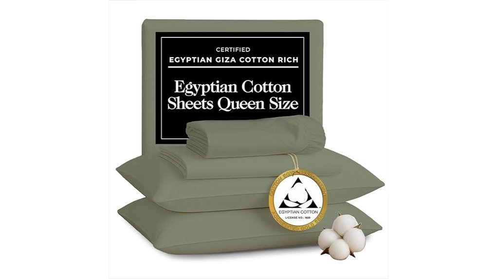 egyptian cotton queen sheets