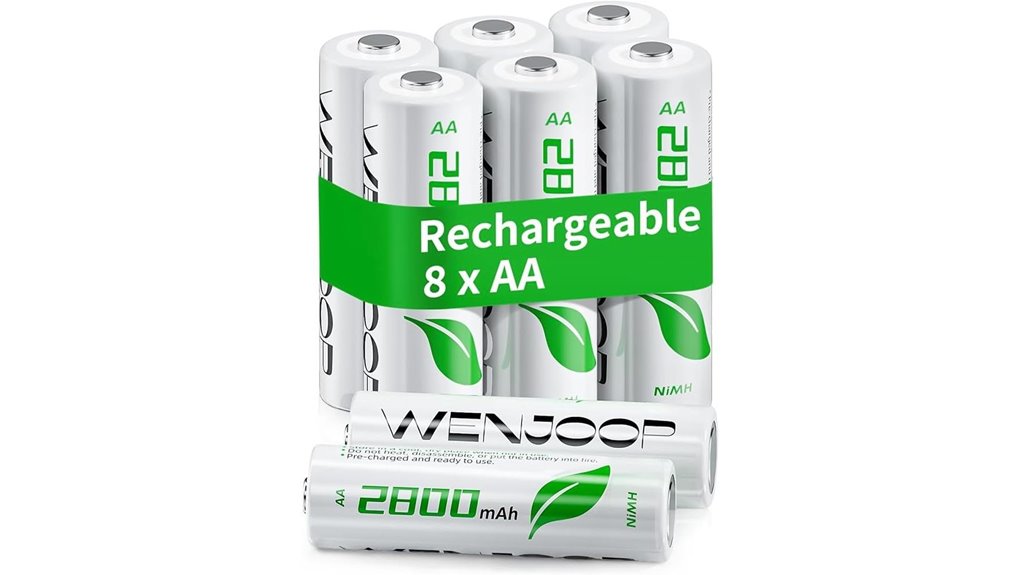 eight aa 2800mah nimh