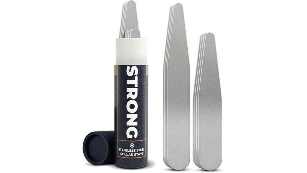 eight metal collar stays for shirts