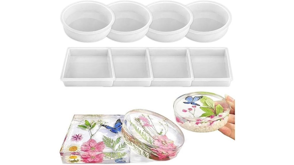 eight pack deep silicone coaster molds