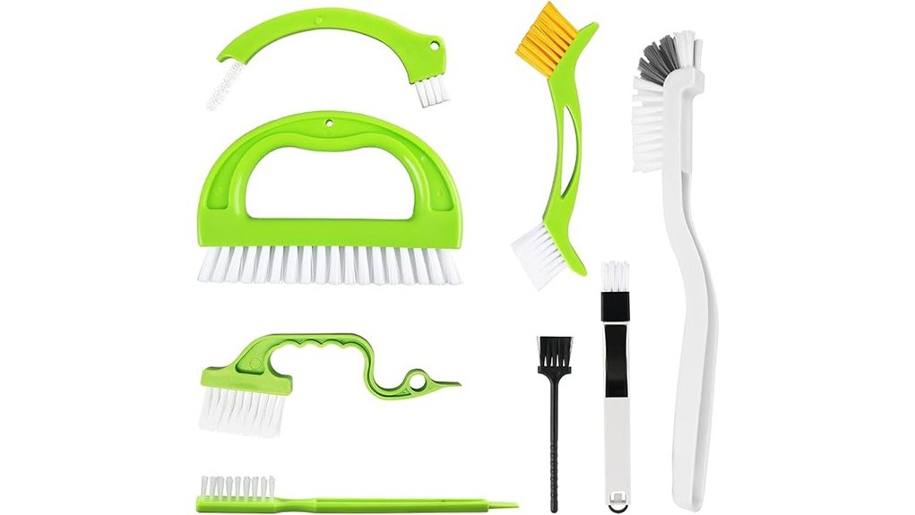 eight pack grout cleaning brushes