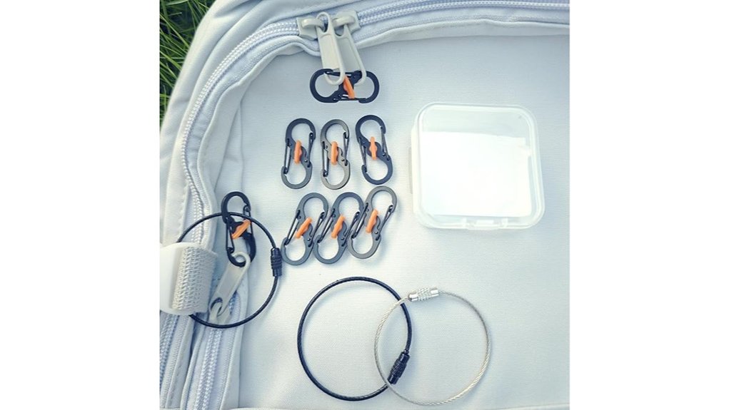 eight pack lockable zipper clips