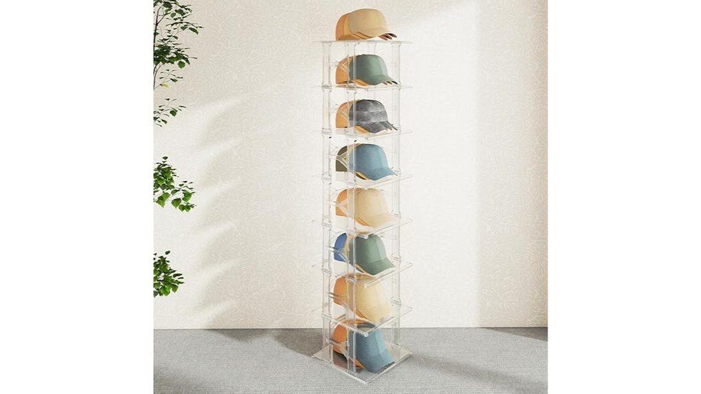 eight tier clear hat display