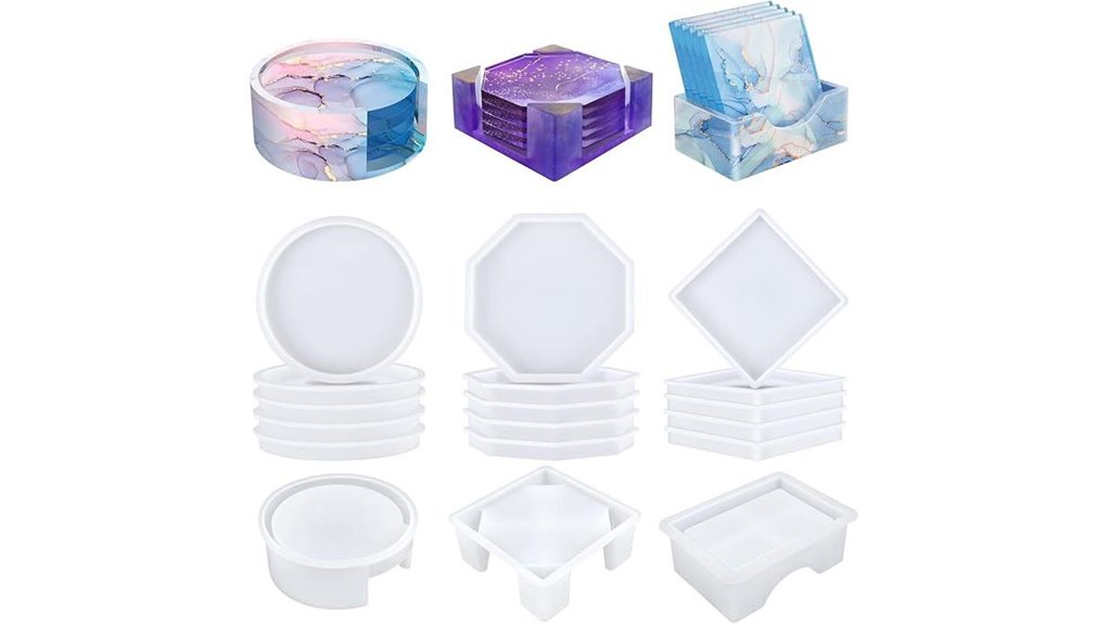 eighteen piece thick resin coaster